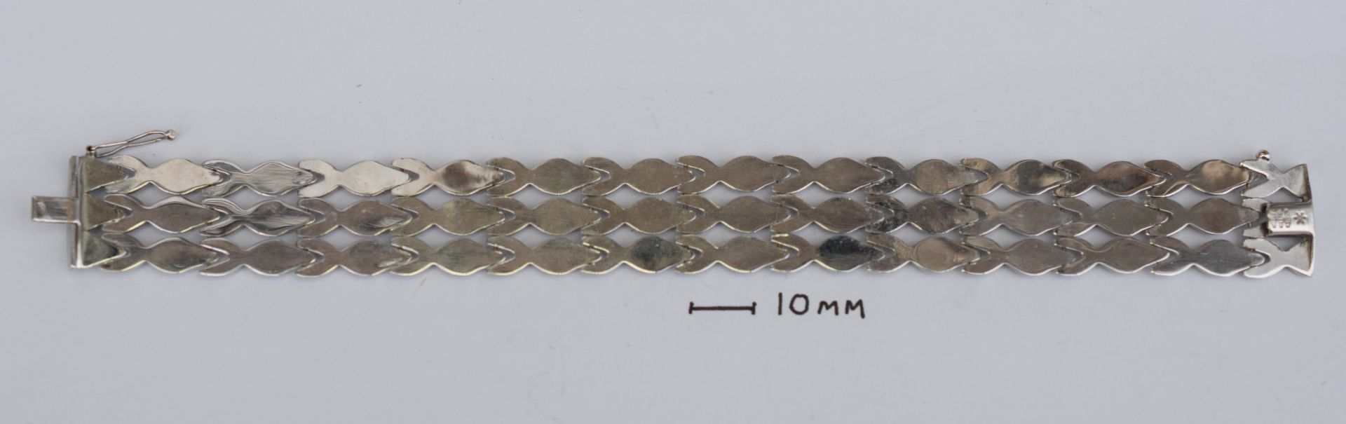 18ct White Gold Italian Bespoke Lady's Bracelet 27.5 grams - Image 6 of 8