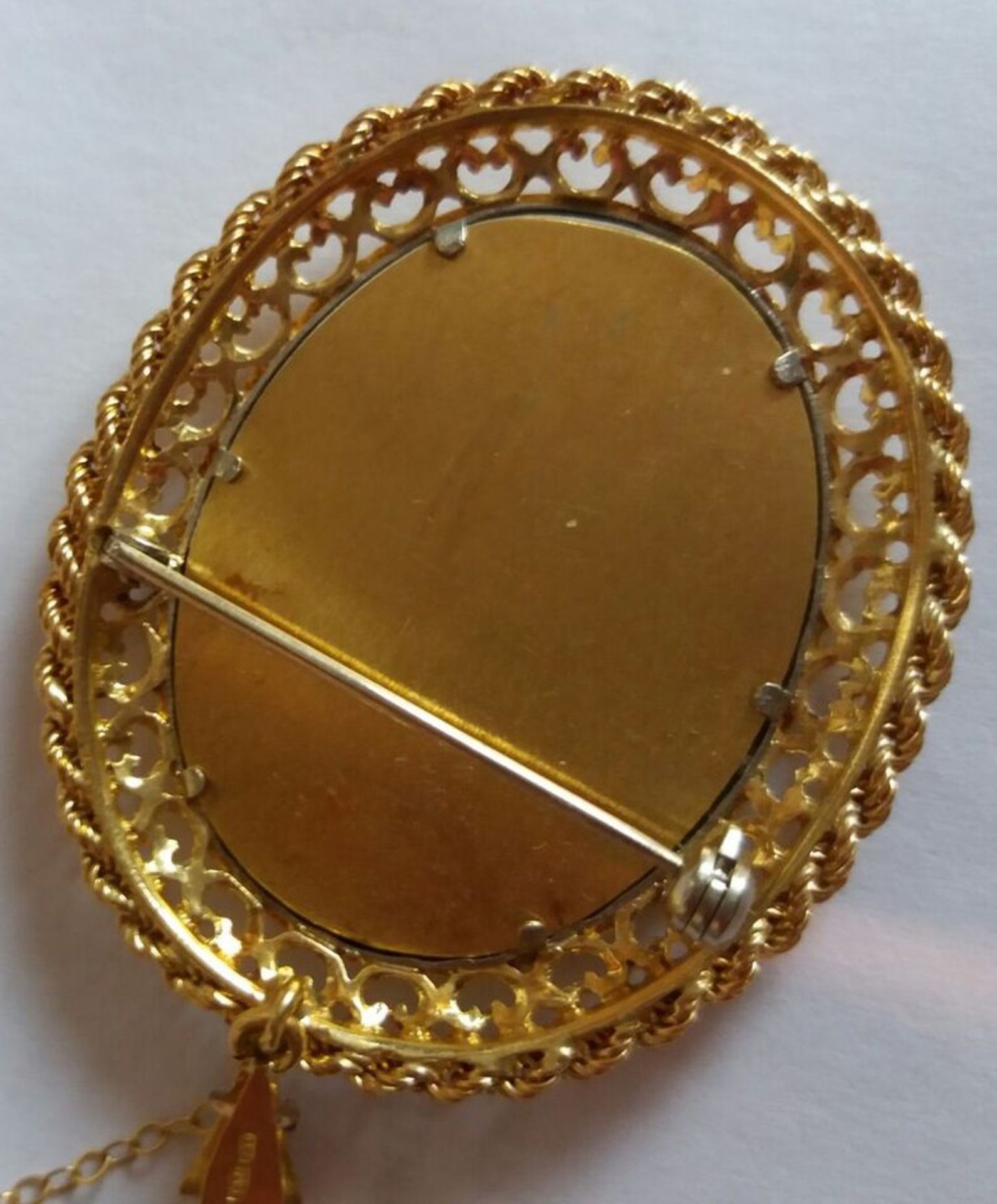 Edwardian 18ct Gold Brooch With Painted Miniature - Image 3 of 5