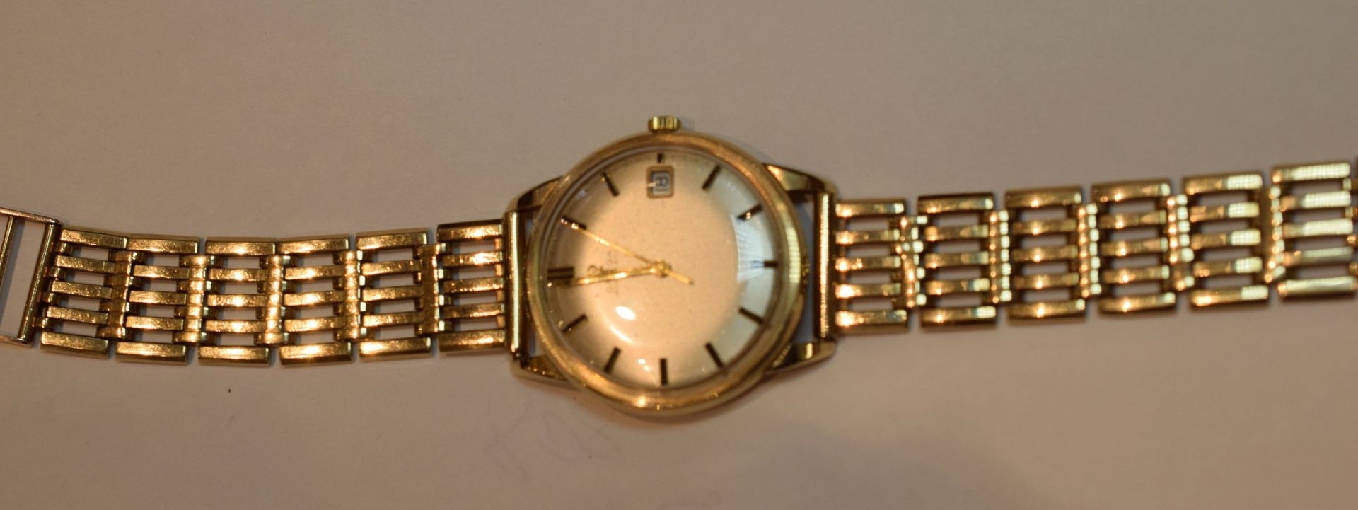 9ct Gold Omega Automatic Date On 9ct Gold Bracelet - Image 3 of 7