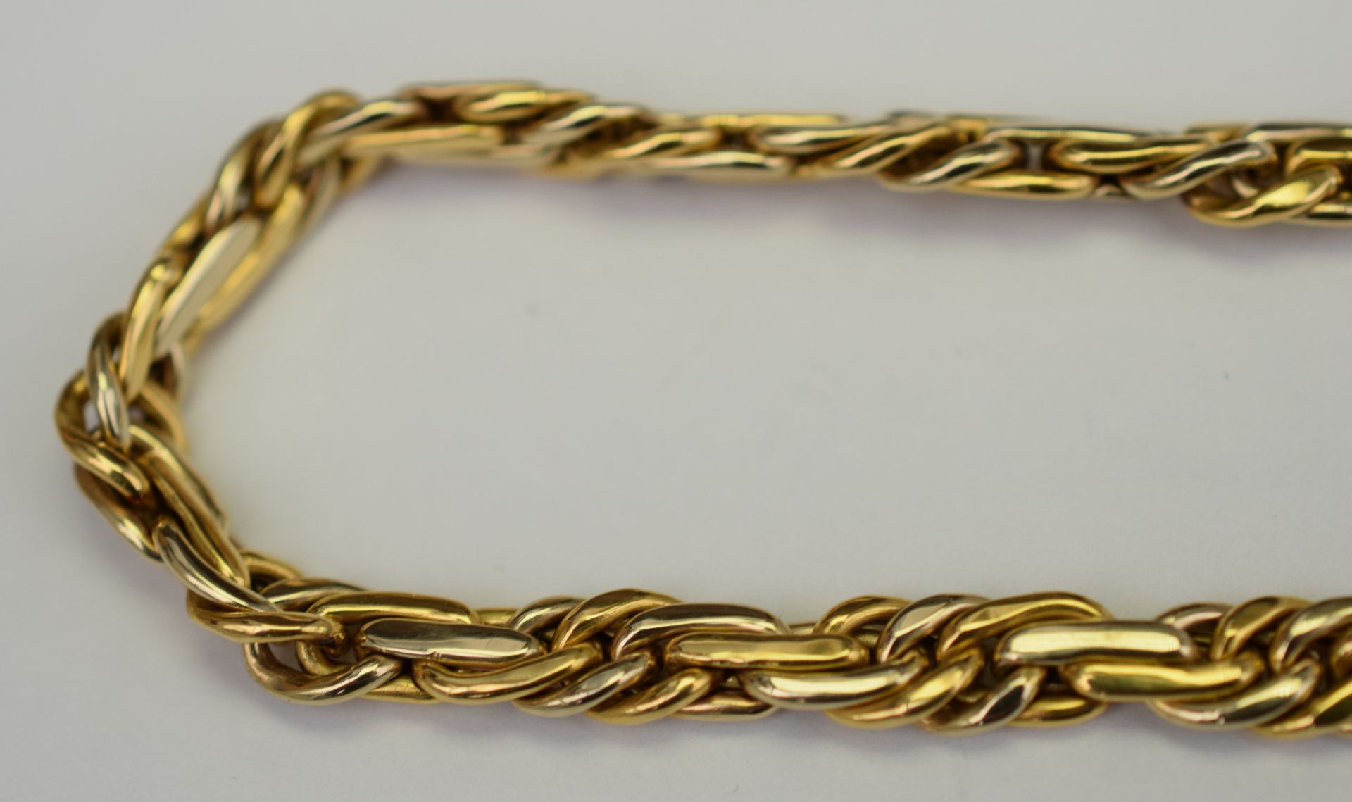 18ct Two Coloured Gold Italian Rope Style Necklace 27.9grms - Image 4 of 5
