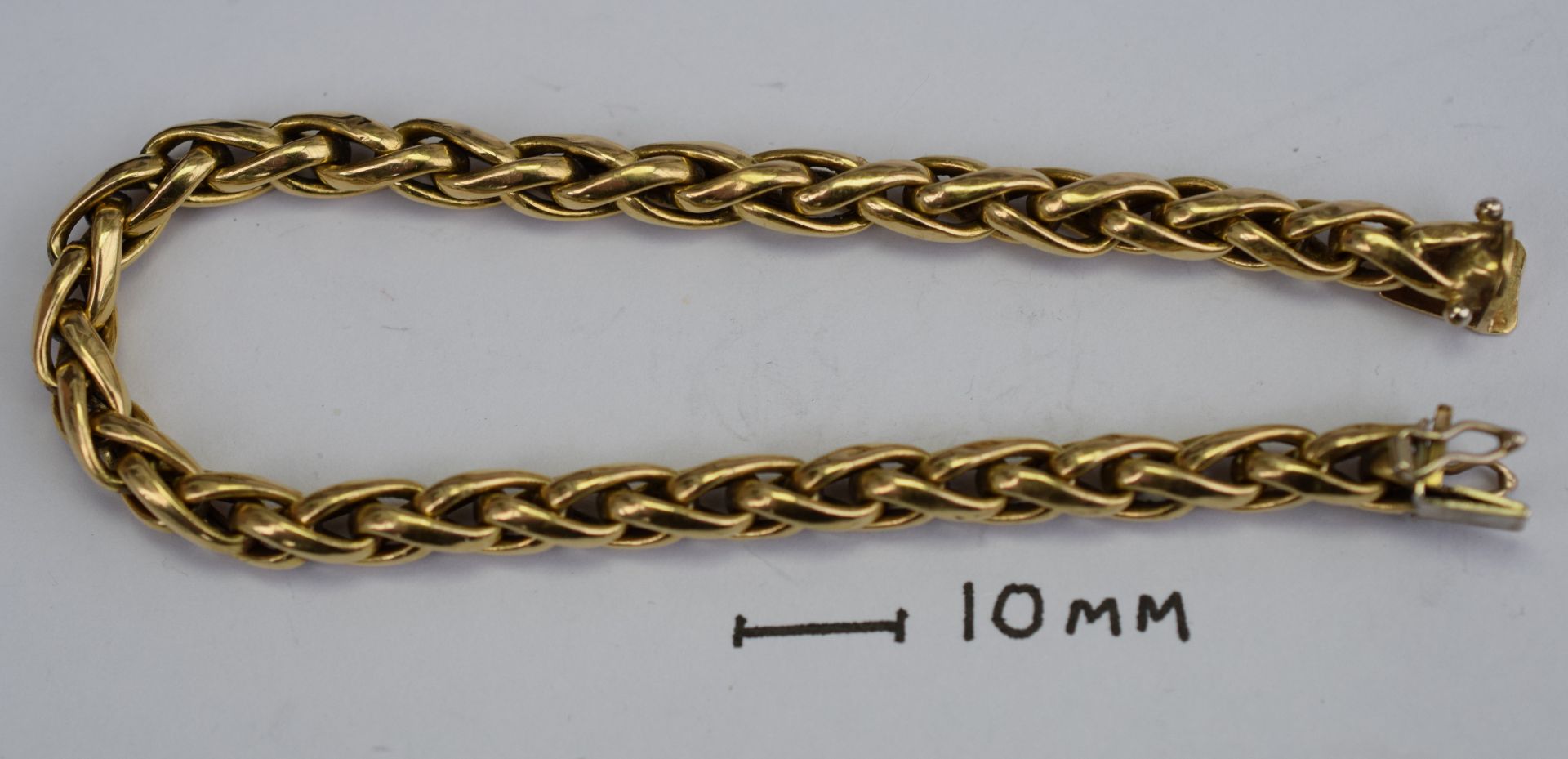 18ct Yellow Gold Italian Rope Style Bracelet 14.2grms - Image 3 of 5