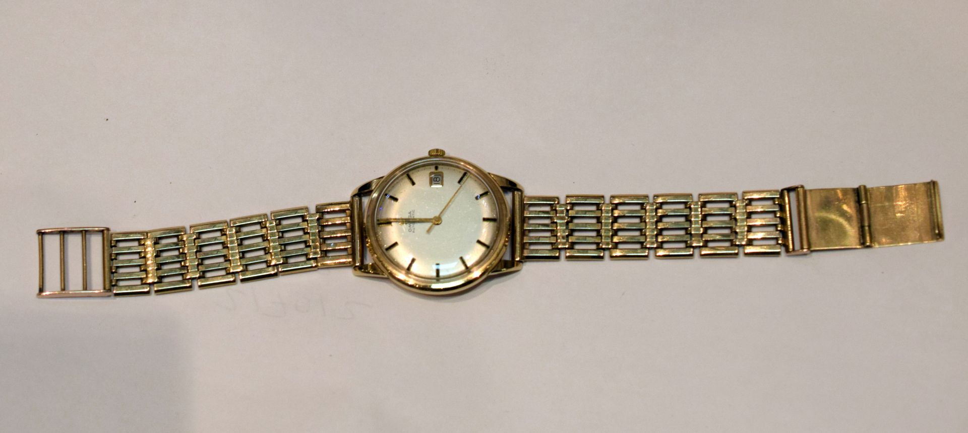 9ct Gold Omega Automatic Date On 9ct Gold Bracelet - Image 2 of 7