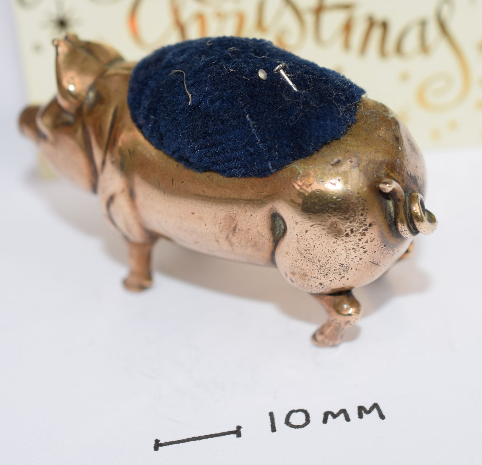 Bronze Pig Pin Cushion NO RESERVE - Image 4 of 4