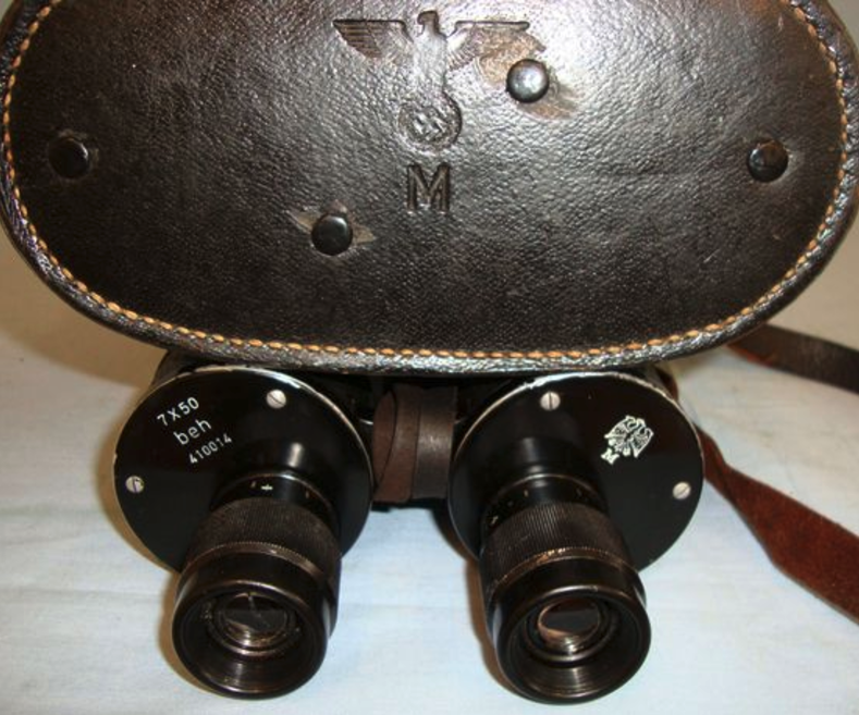 WW2, Nazi German 7 X 50 Magnification, Kriegsmarine Binoculars By 'beh' Ernst Leitz, Wetzlar - Image 2 of 3