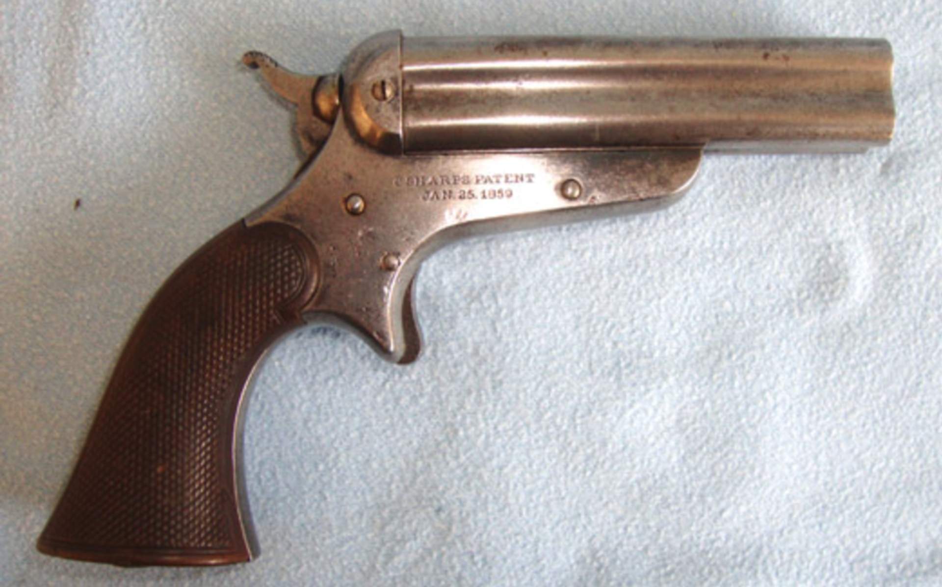 Large,1859-1874 American Wild West Era Sharps 1859 .30 Rim Fire Calibre 4 Barrelled Pocket Derringer