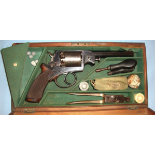 Quality Cased Victorian British Robert Adams Patent Large Frame .54" Bore Percussion Revolver