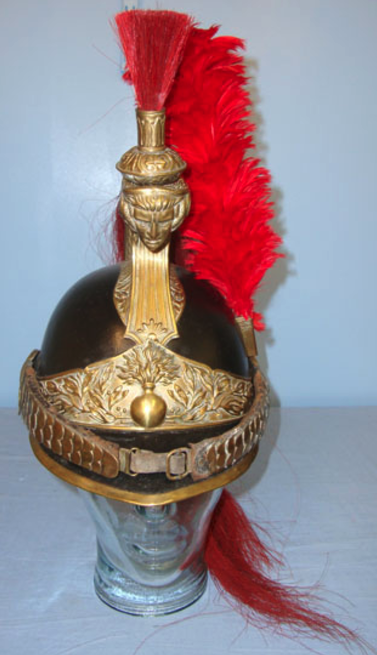 French 1800's Third Republic Era Model 1876 Cuirassier Cavalry Regiment Helmet By Alexis Godillot - Image 2 of 3