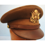 A Quality WW2 USAAF Officer's 'Crusher' Peaked Cap By Luxenberg Military Outfitters, New York