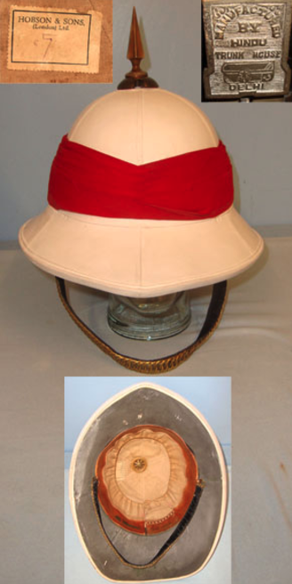 Inter War British Overseas Colonial Service Tropical Solar Topee Helmet By Hobson & Sons London - Image 3 of 3