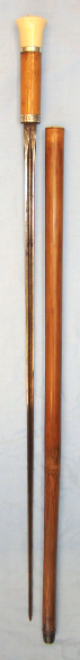 Victorian Gentleman’s Malacca Triangular Section Rapier Blade Sword Stick - Image 2 of 3