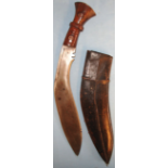 WW1 1916 & WW2 1943 Re Issued British WD Military Kukri & Scabbard.