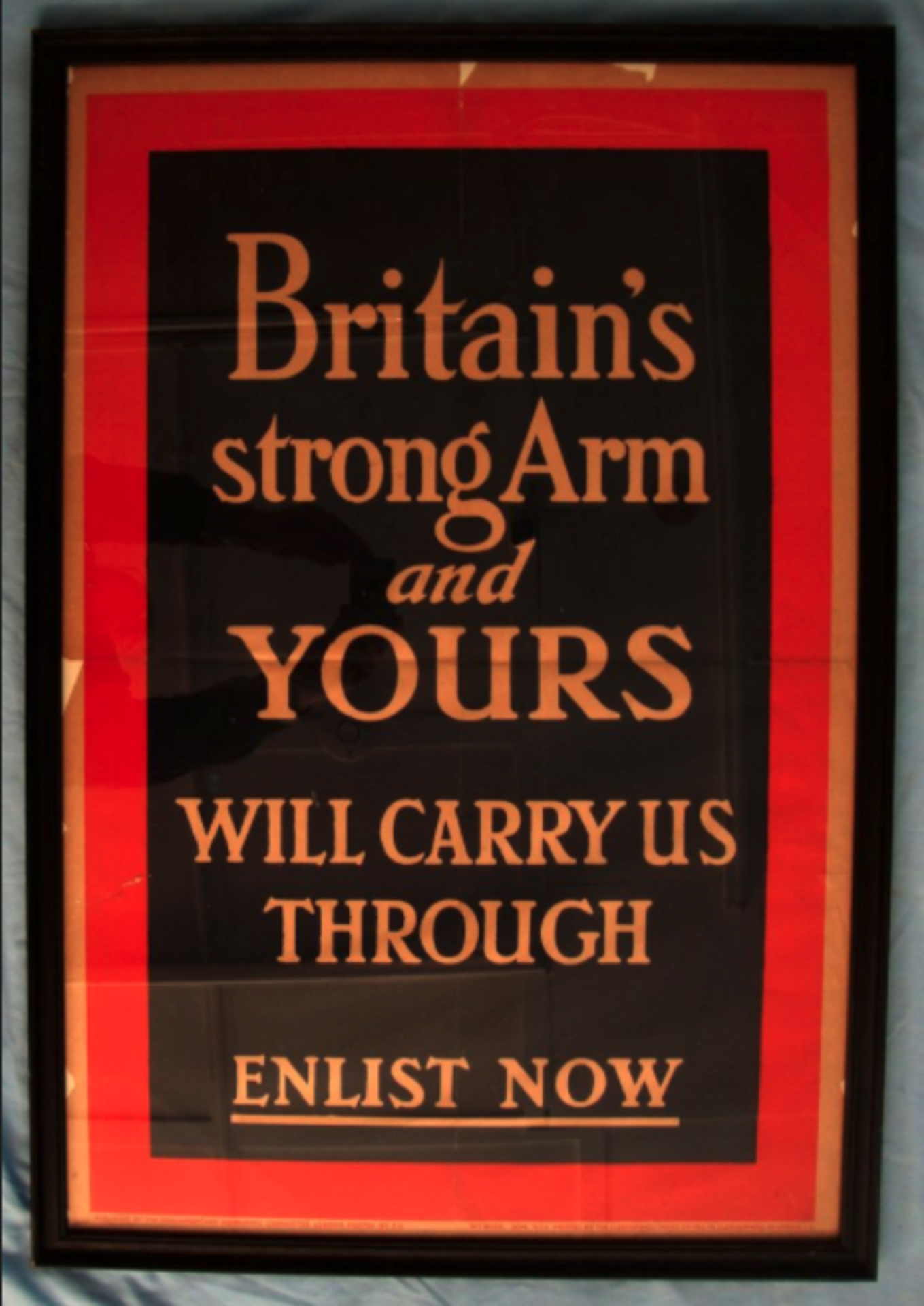 Original Framed WW1 1914 British Government Parliamentary Recruiting Committee Recruitment Poster