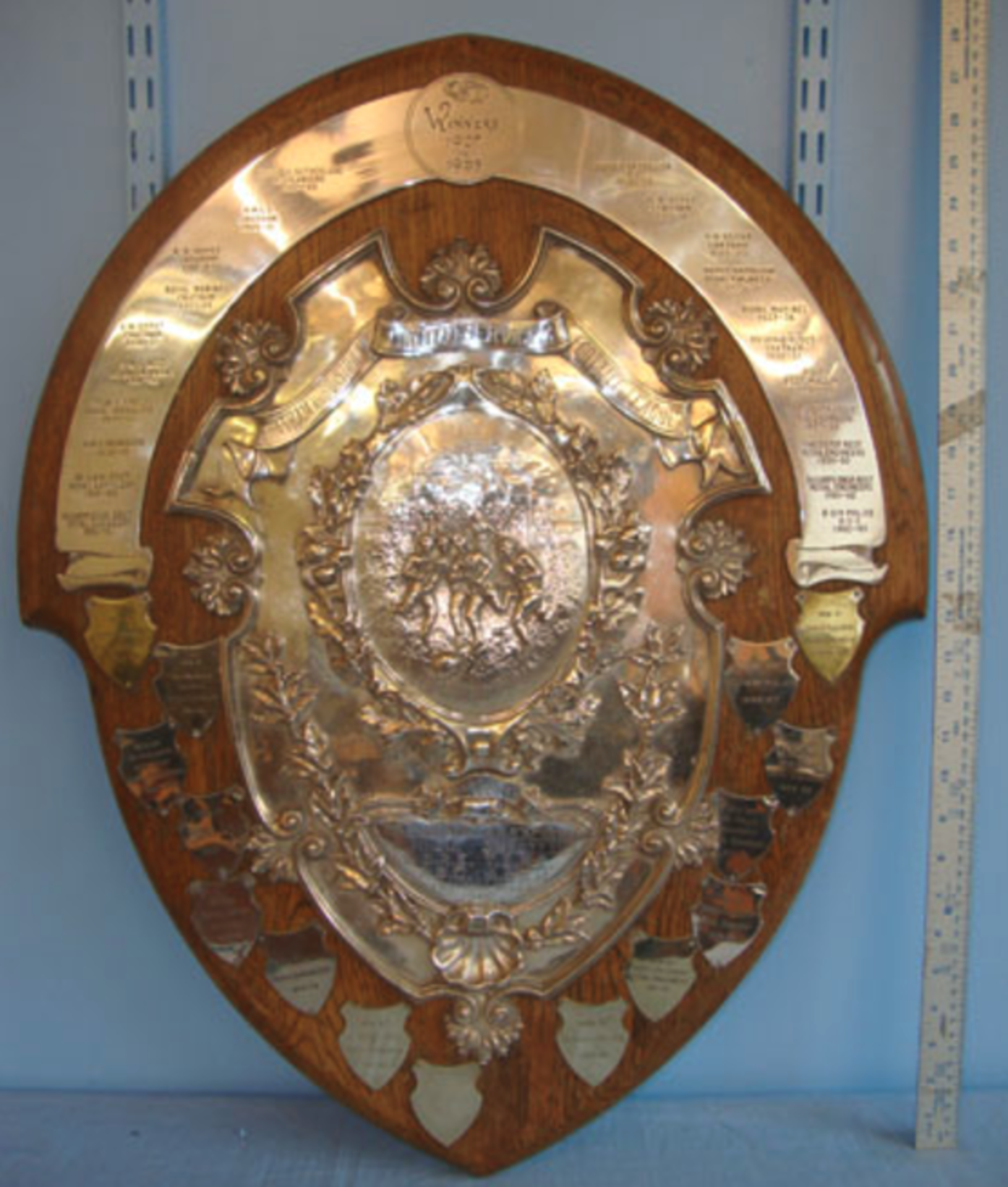 1907-1986 Military Chatham & District United Services Football League Winners Shield Plaque