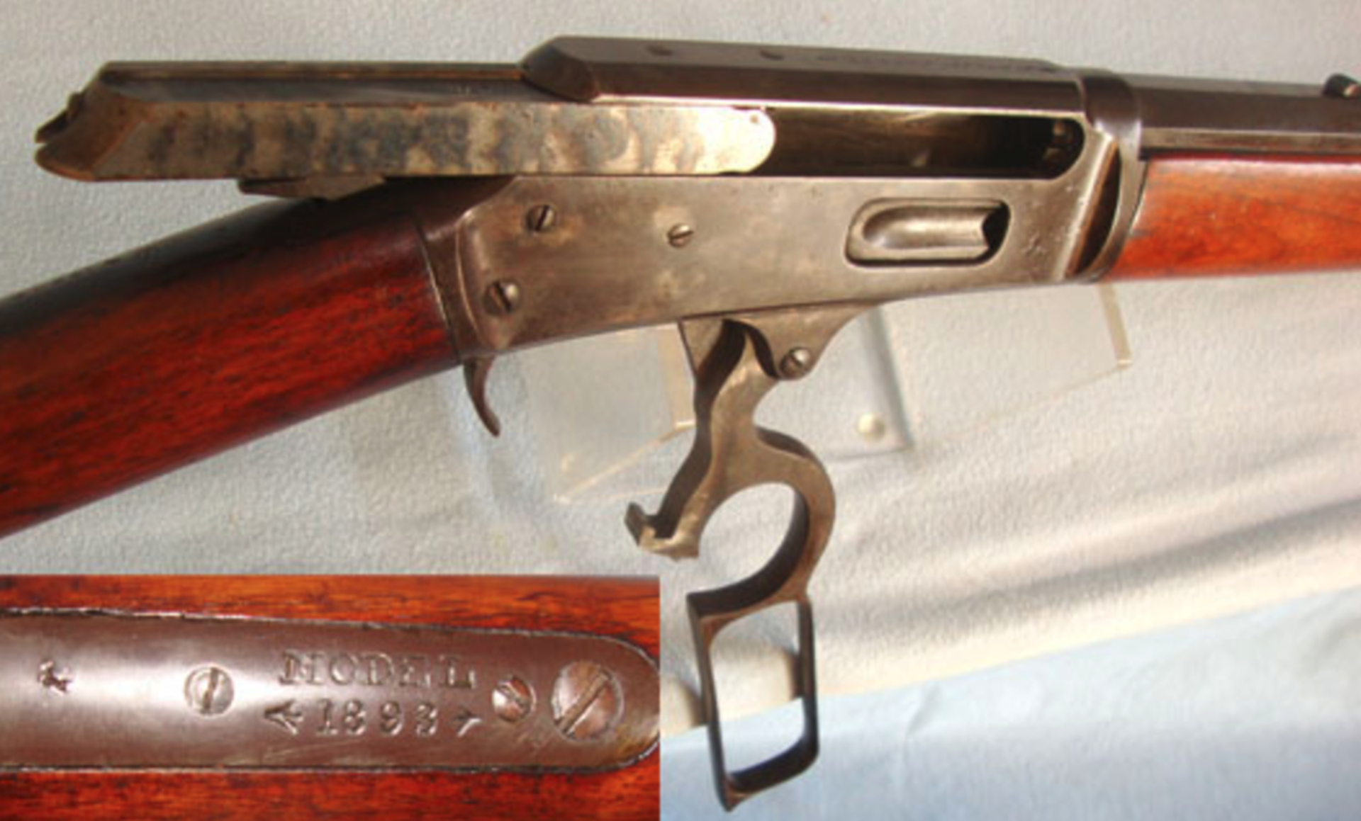 Marlin Safety Model 1893 .32-40 Obsolete Calibre Lever Action Rifle Magazine & Octagonal Barrel - Image 3 of 3