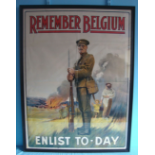 MASSIVE Original Framed WW1 1914 British Government Parliamentary Recruiting Committee Poster