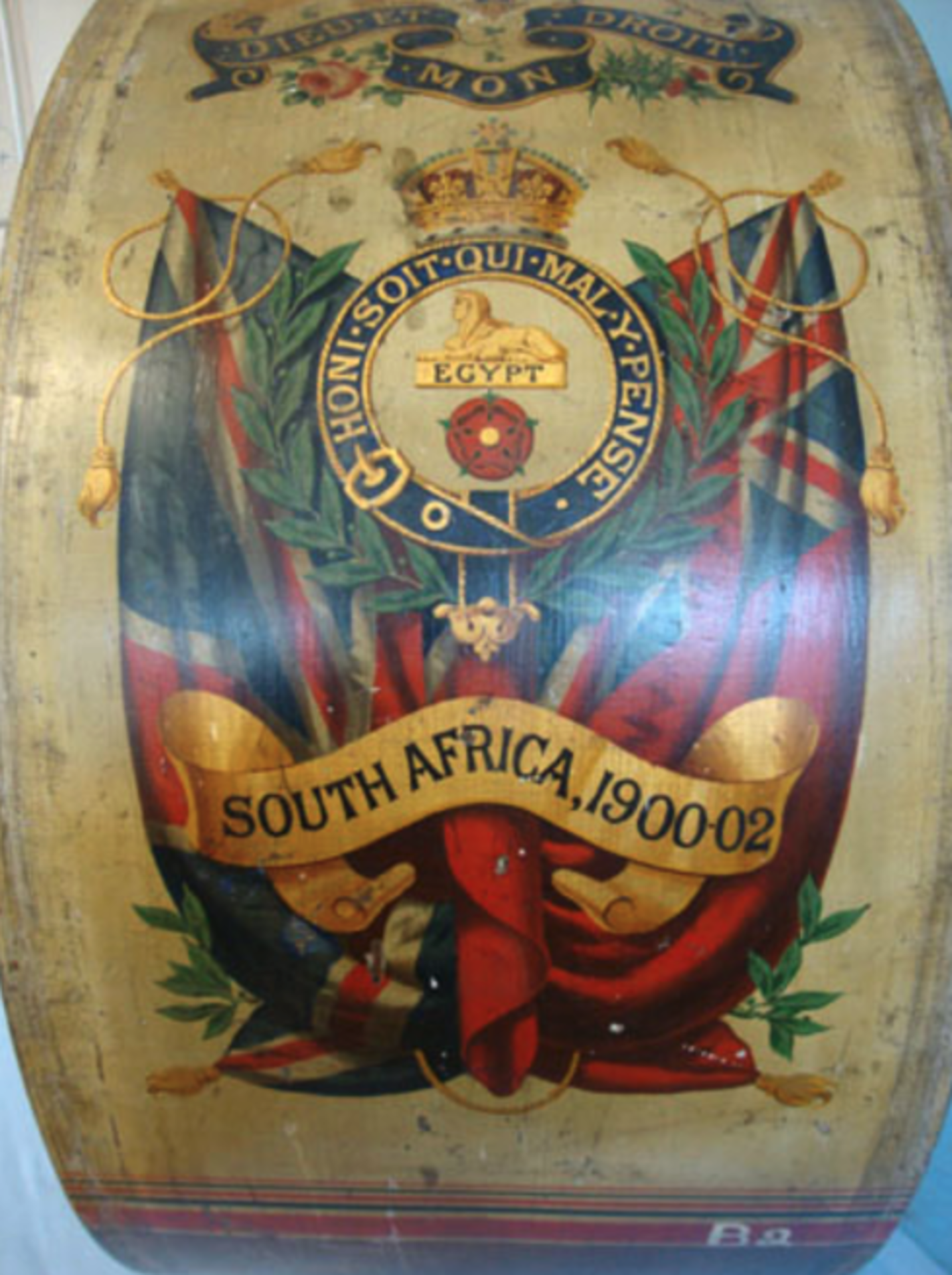 WW1 Large Kings Crown Hand Painted Military Band Bass Drum To The East Lancashire 'Old Pals' - Image 2 of 3