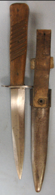 German WW1 Fighting/Trench Knife, scabbard & Frog - Image 3 of 3