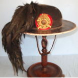 WW2 Era Bersaglieri Light Infantry Hat With 1st Bersaglieri Plate & Black Feather Cockade