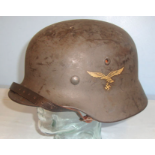 ORIGINAL, WW2 Nazi German Single Luftwaffe Decal M40 Combat Helmet By ‘Q’ (Quist)