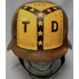 Original WW2 1942 Camo Sigle Decal M35 Helmet By ‘CKL’ Eisenhuttenwerke