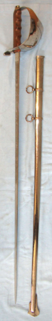 WW2 Era Italian Cavalry Officer’s Dress Sword With Etched Blade & Scabbard. - Image 3 of 3