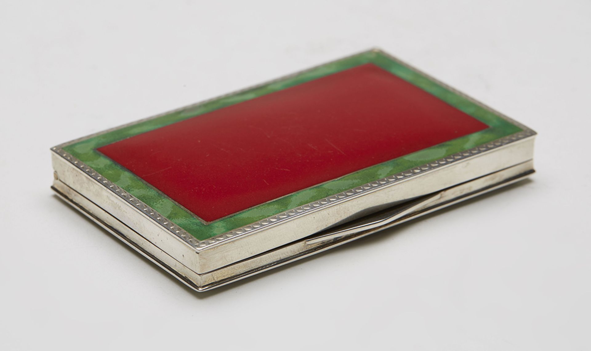 QUALITY SILVER ENAMEL CARD CASE BIRMINGHAM 1925 - Image 6 of 6