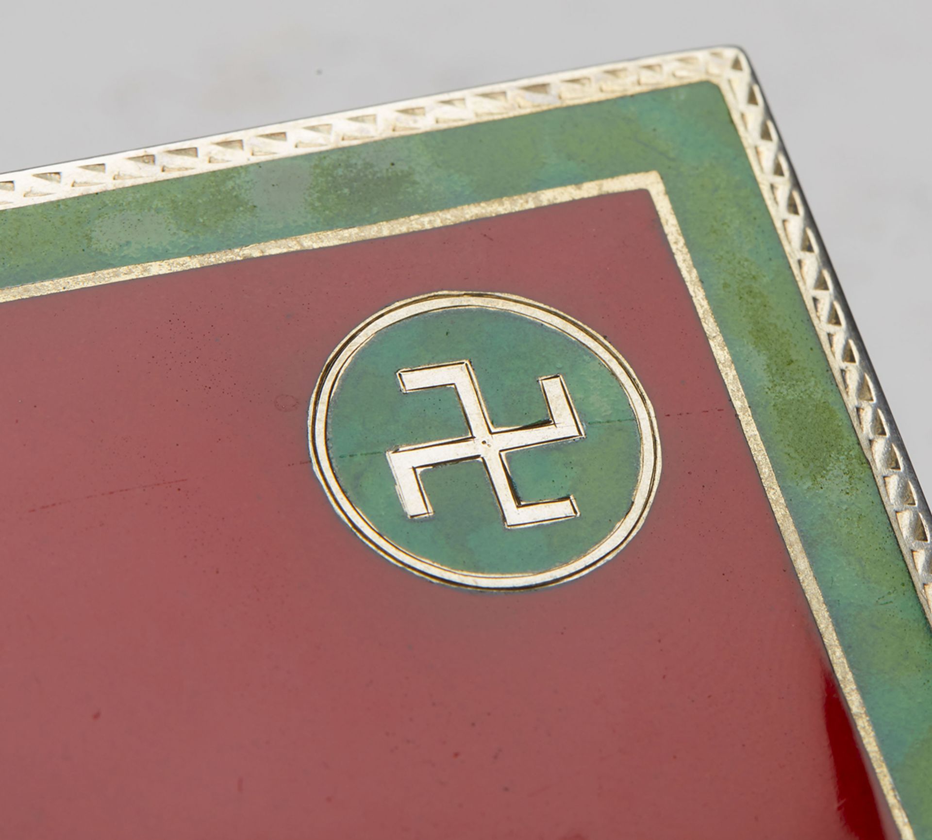 QUALITY SILVER ENAMEL CARD CASE BIRMINGHAM 1925 - Image 3 of 6