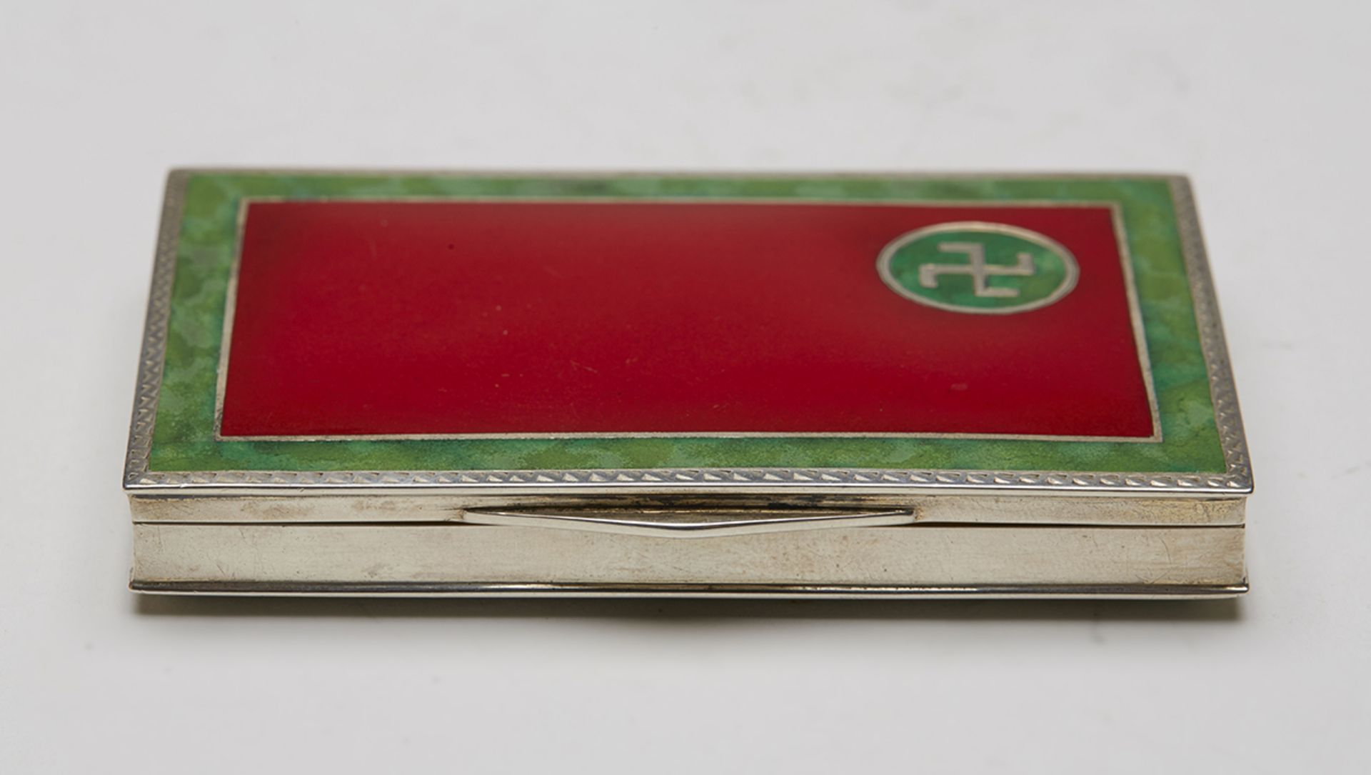 QUALITY SILVER ENAMEL CARD CASE BIRMINGHAM 1925