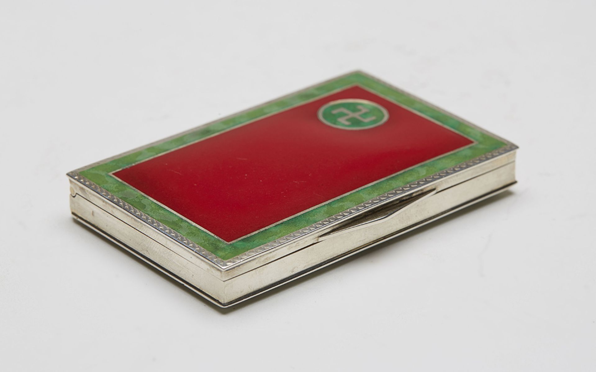 QUALITY SILVER ENAMEL CARD CASE BIRMINGHAM 1925 - Image 2 of 6