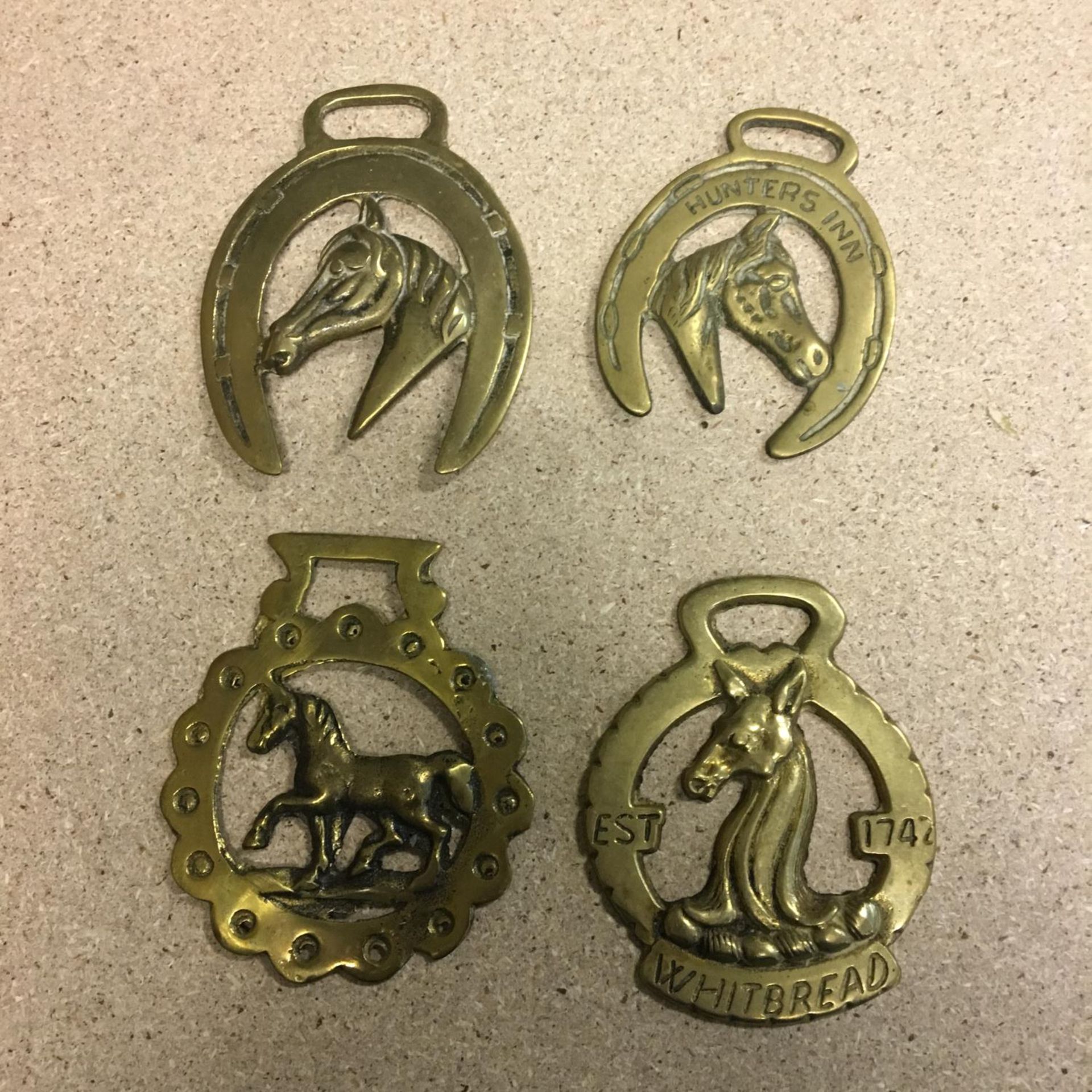 Group of 4 Horse Brasses