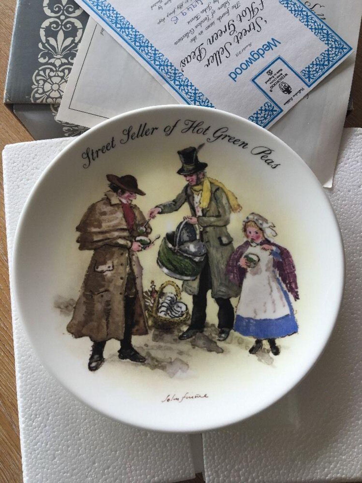 Wedgwood London Street Sellers Collectable Plate, Mint in Box