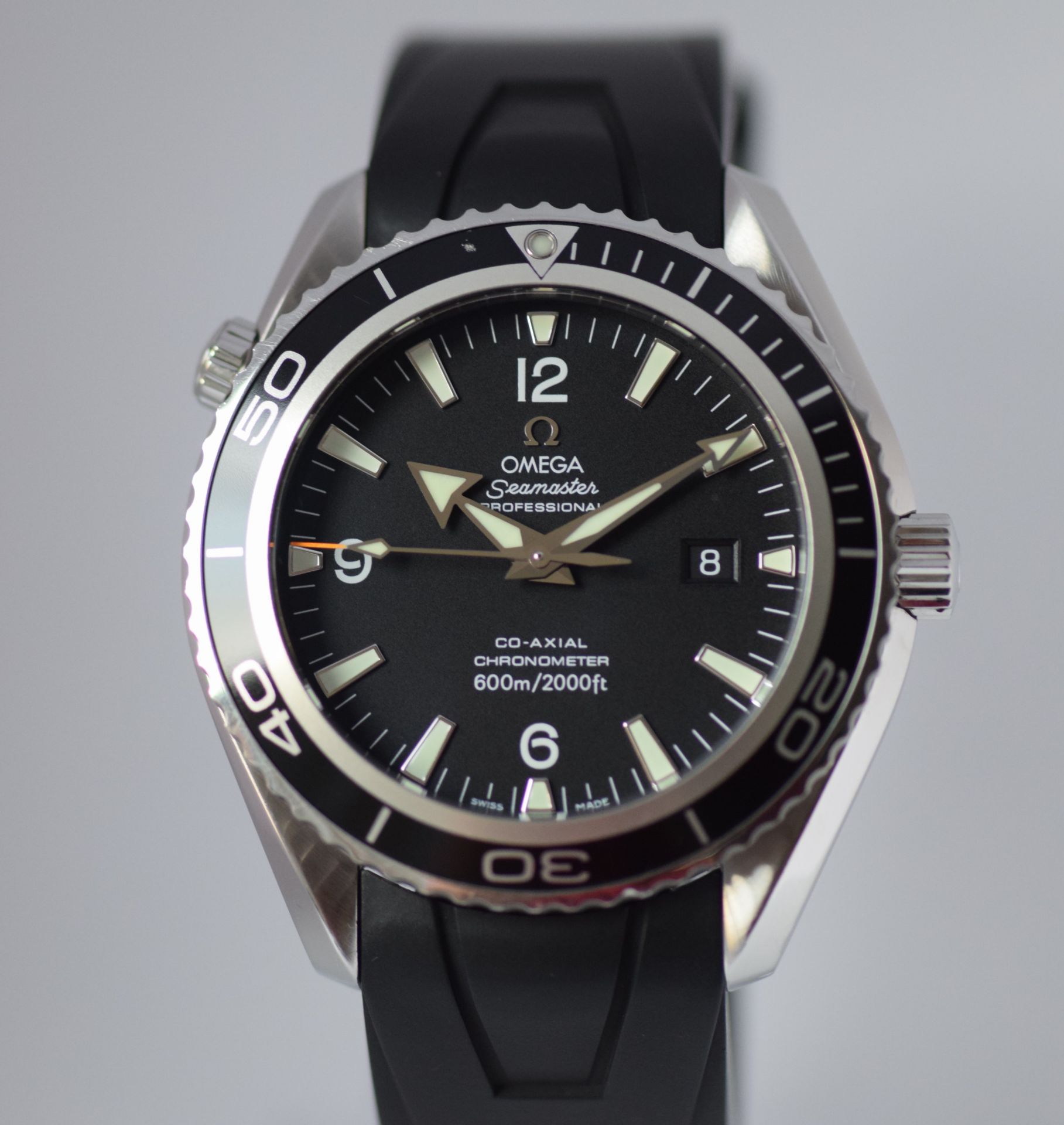 OMEGA SEAMASTER PLANETOCEAN 22005000 XL 45.5MM CO-AXIAL AUTO BOX/PAPERS 1YR WTY