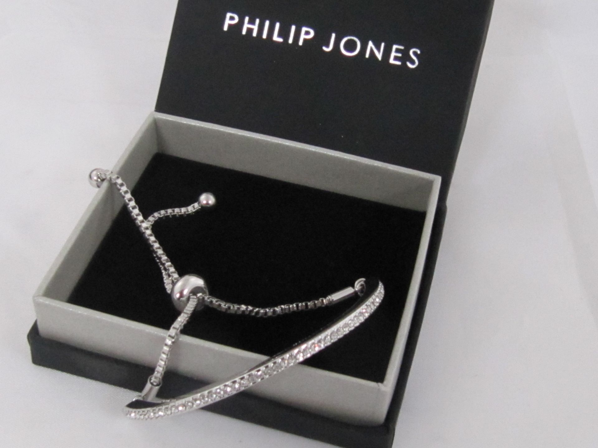 Philip Jones Silver Bracelet with Swarovski Elements.