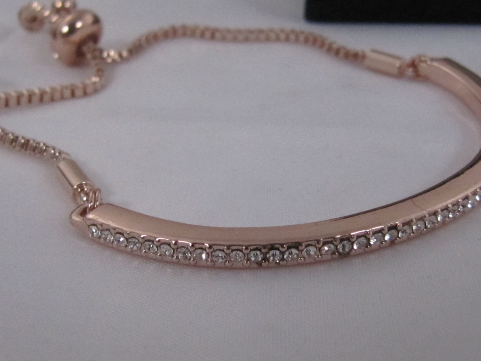 Philip Jones Rose Gold Bracelet with Swarovski Elements.