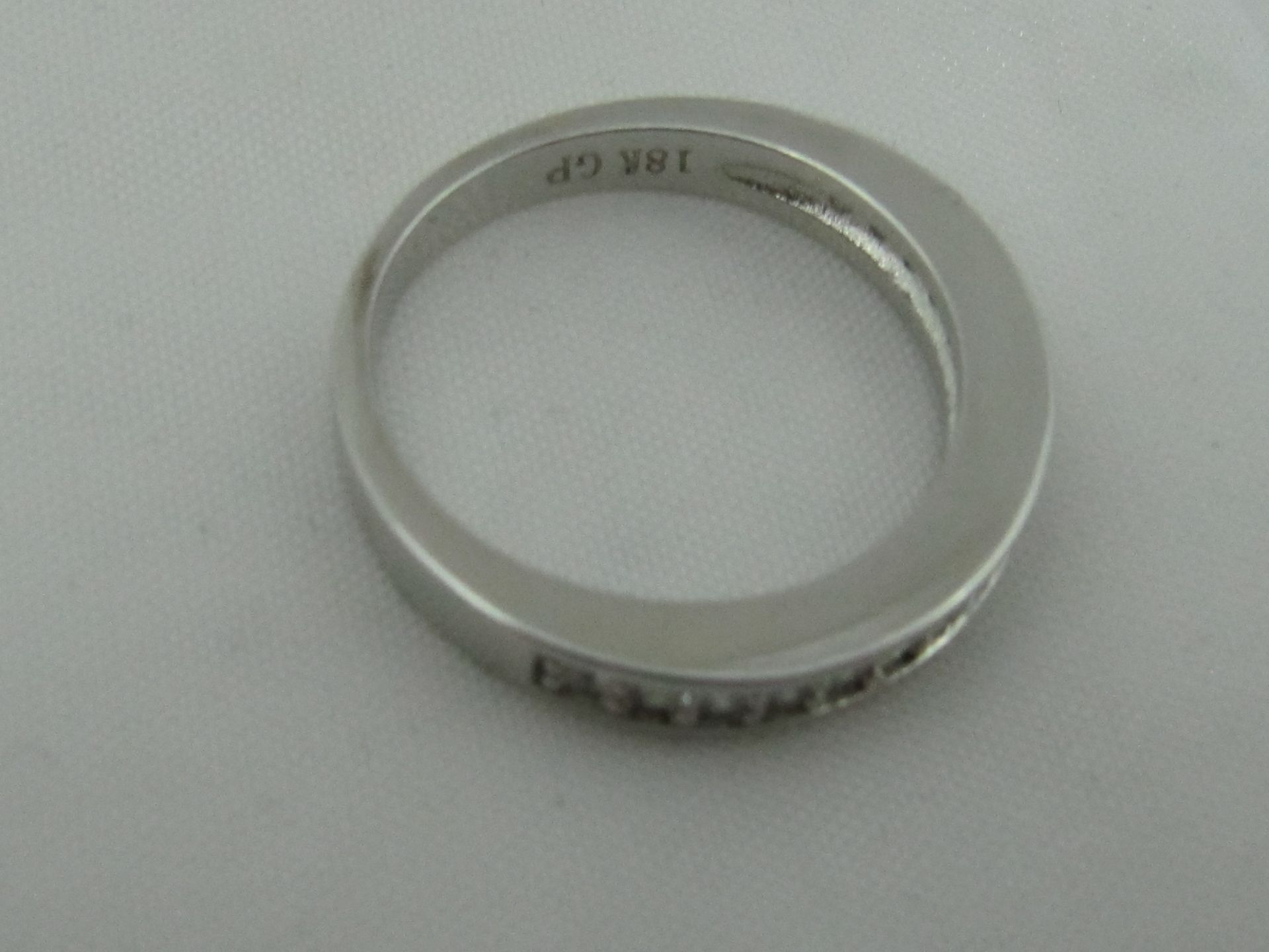 18k White Gold Plated Eternity Ring. Size L. - Image 4 of 4