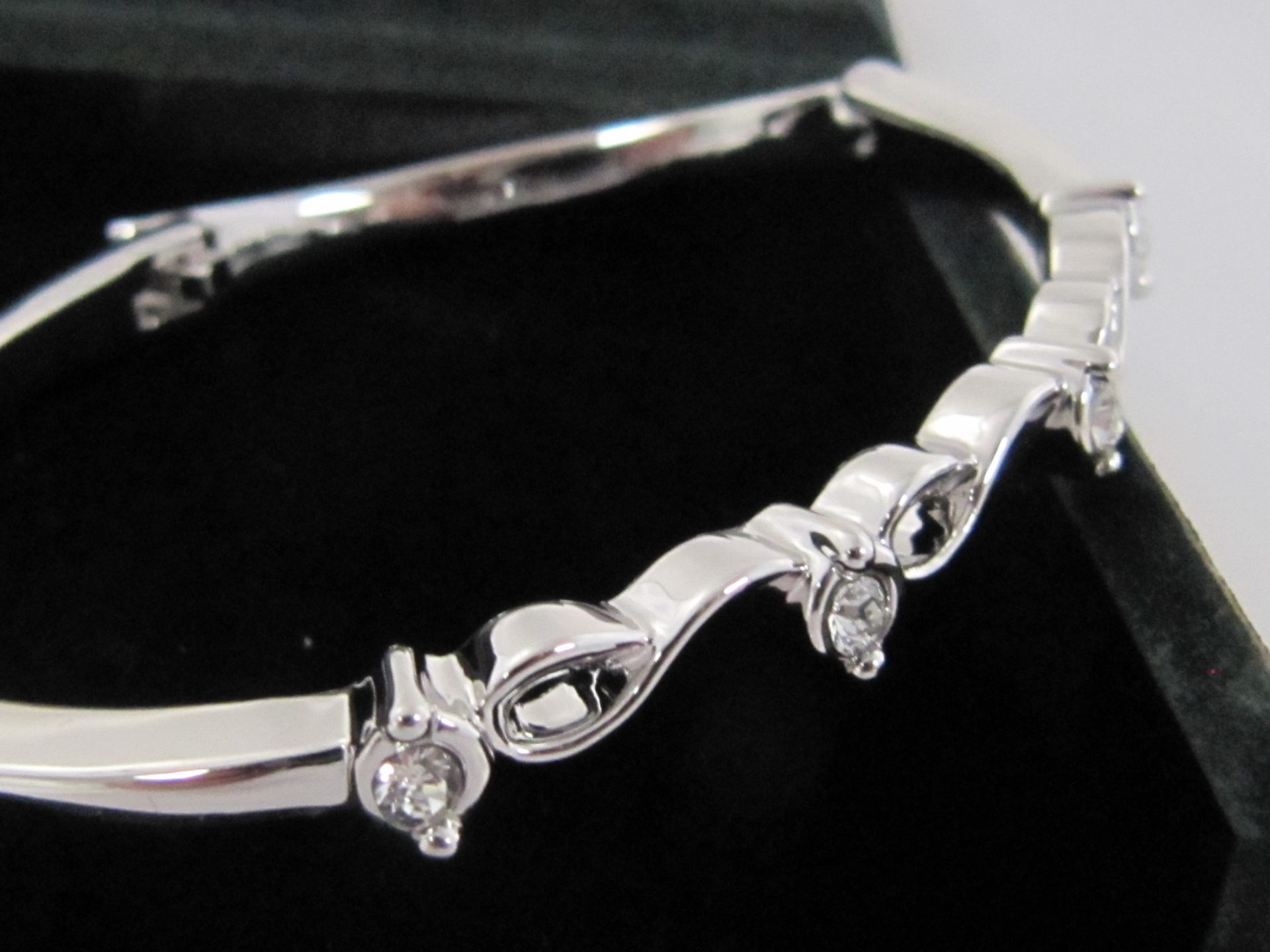 Philip Jones Silver Bracelet with Swarovski Elements.