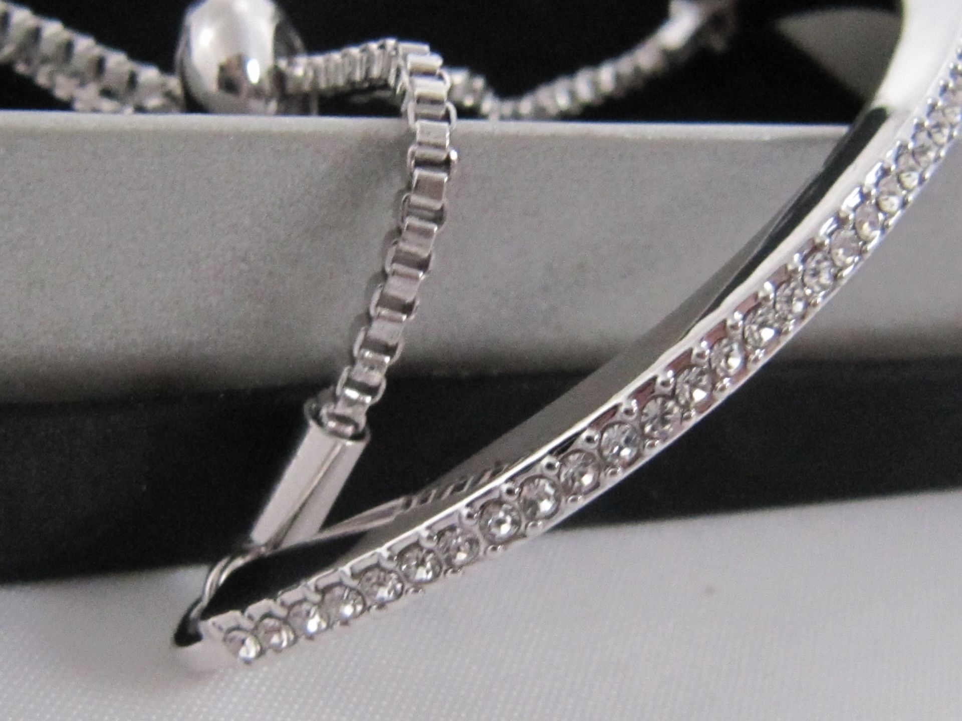 Philip Jones Silver Bracelet with Swarovski Elements. - Image 2 of 3