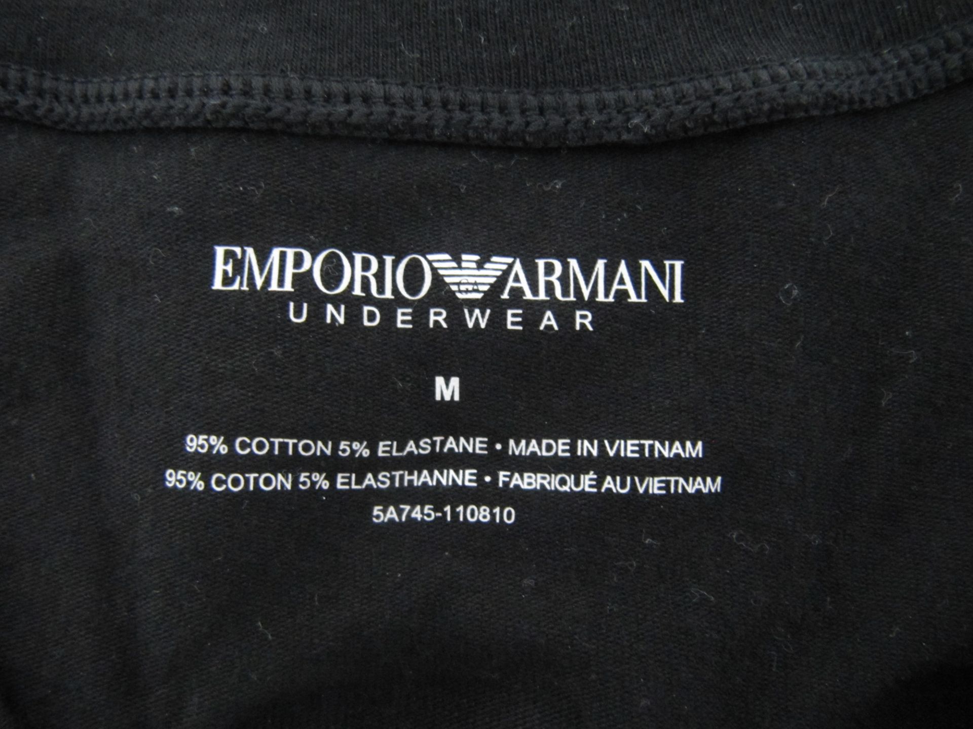 2 x Emporio Armani V neck Tee Shirt. - Image 4 of 6