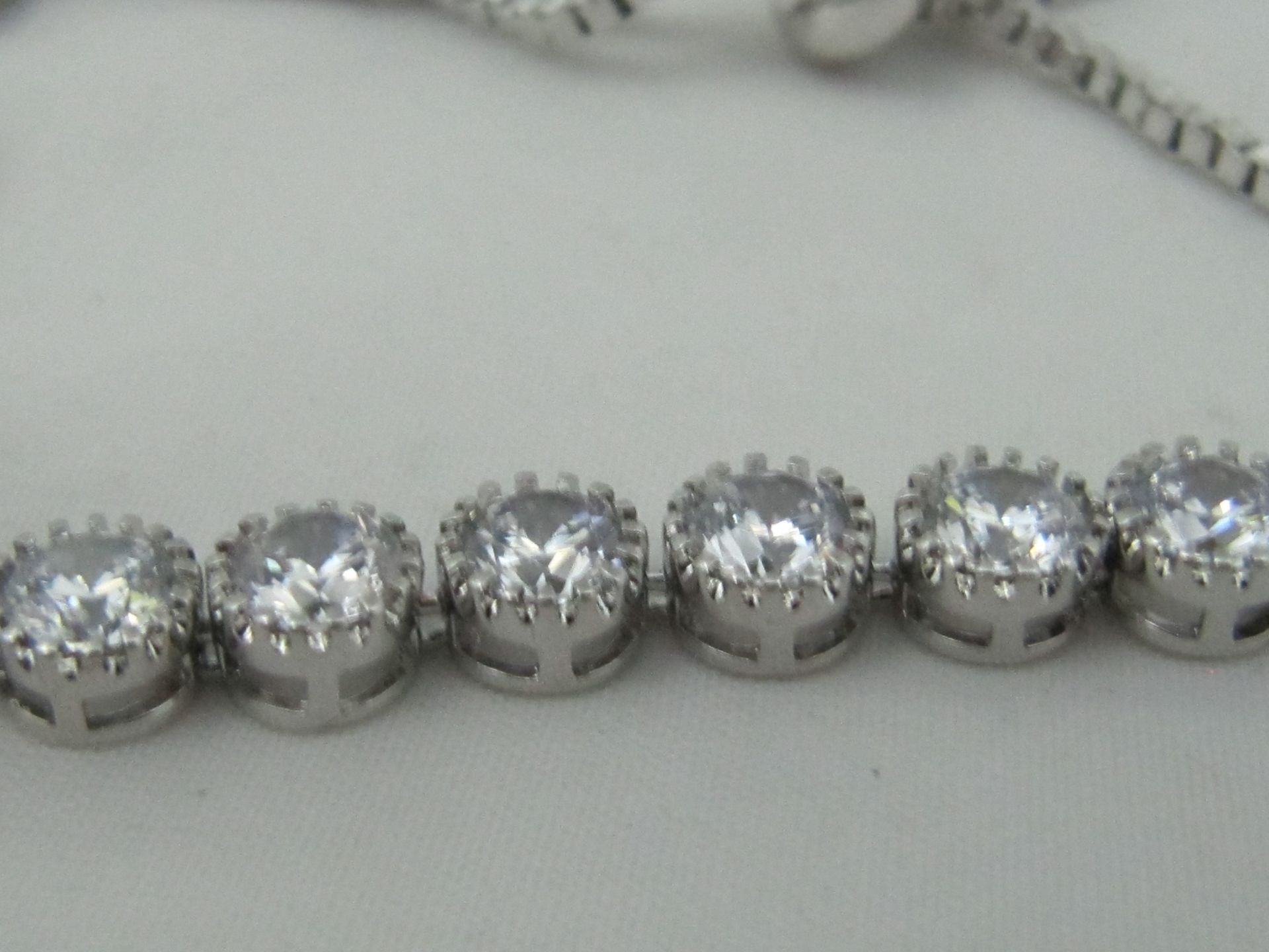 Zircon Dia. Silver Bracelets. With Faults. - Image 3 of 4