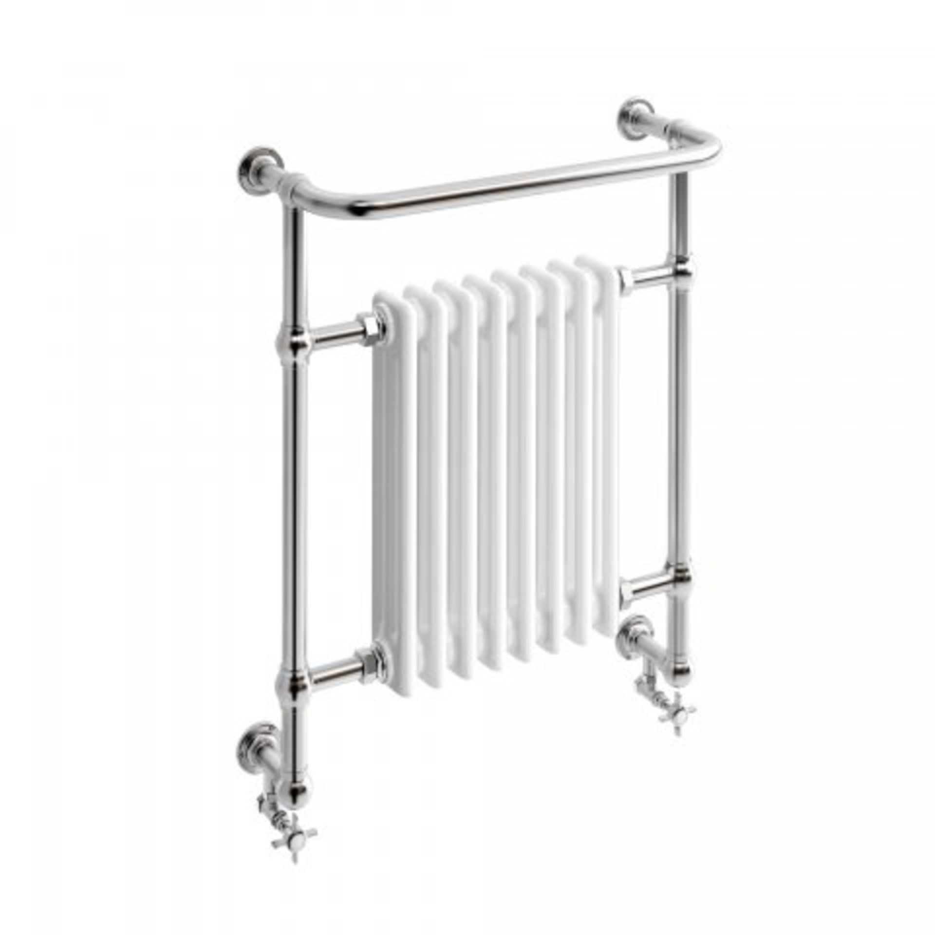 (53) 826x659mm Traditional White Wall Mounted Towel Rail Radiator - Victoria Premium. RRP £305.99. - Image 2 of 3