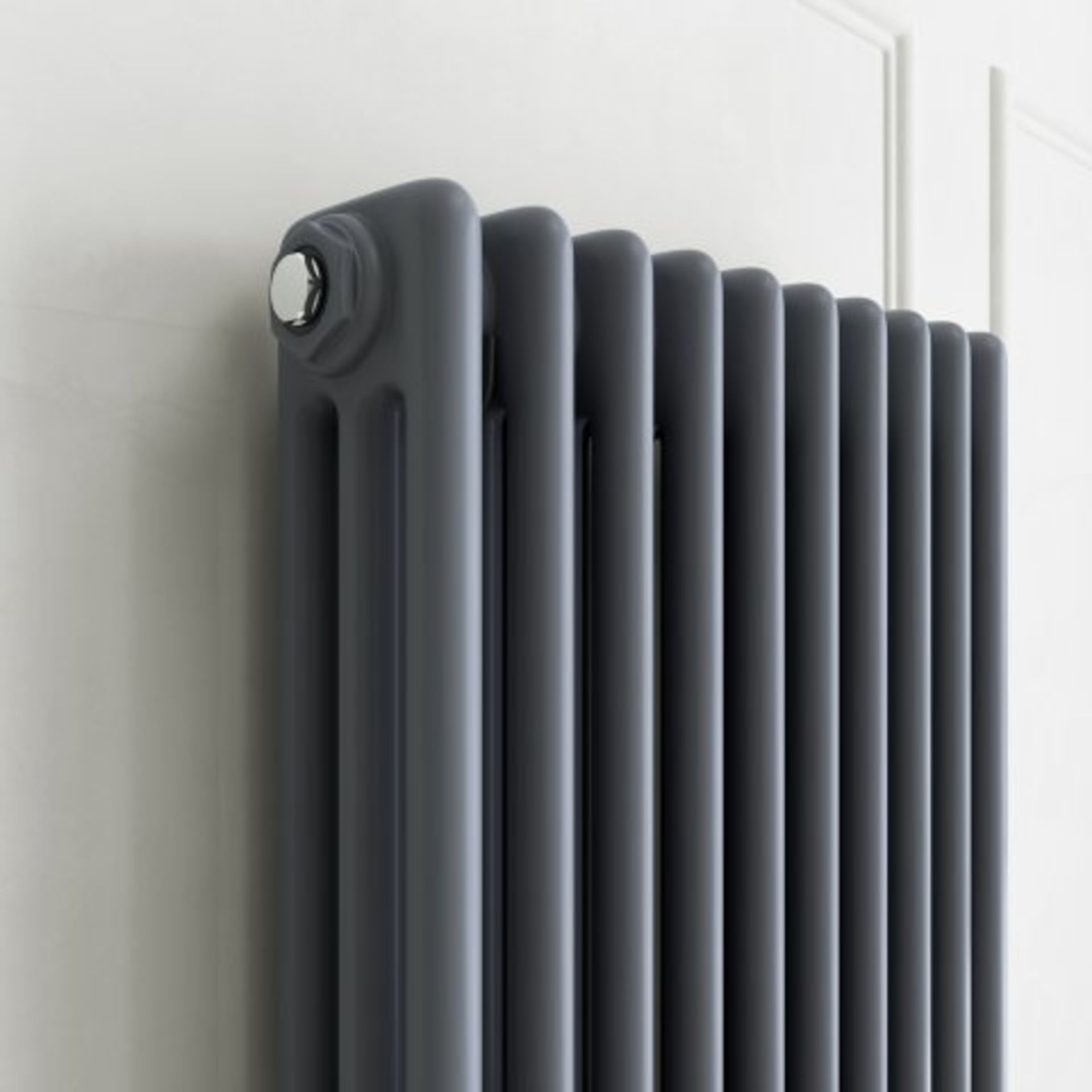 (43) 1800x468mm Anthracite Triple Panel Vertical Colosseum Radiator - Roma . RRP £599.99. Classic - Image 2 of 4