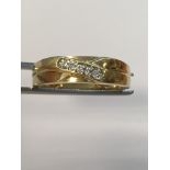 10K Yellow Gold Band with 5 Diamonds 0.08ct