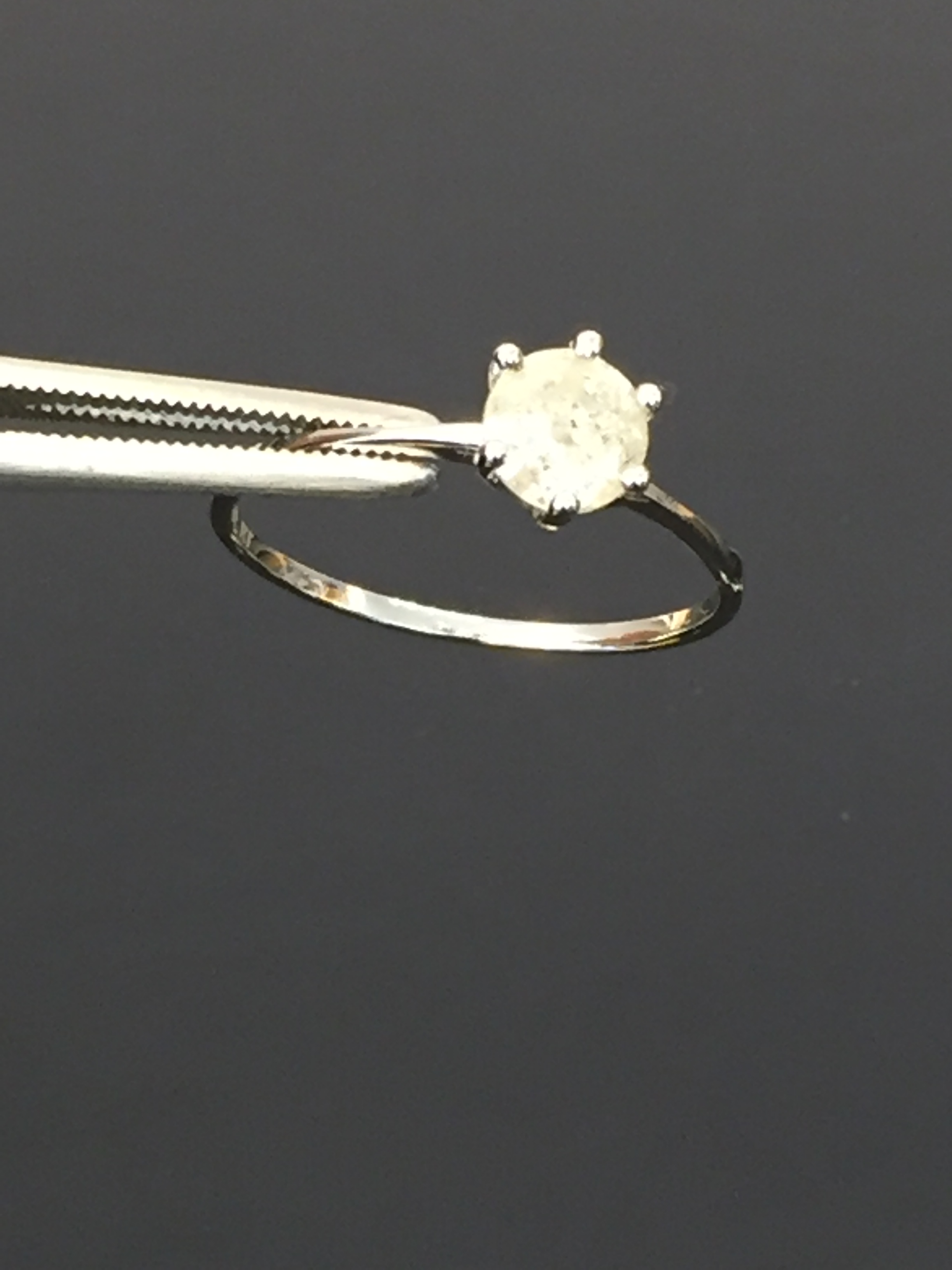 0.84ct TW (1PCS) Genuine Diamond 18K Solid White Gold Ring
