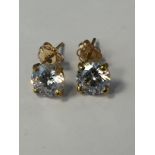 2 4/5 CARAT AAA CREATED DIAMOND 10KT SOLID GOLD EARRINGS STUD