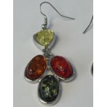 Fasion Jewellery Earrings with Mixed Gems