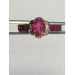 0.8ct RUBY & DIAMOND 10KT SOLID GOLD RING **Brand New**
