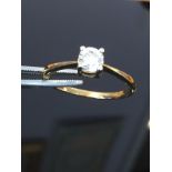 Pre-owned: 9ct Gold 0.5ct Solitaire Ring (P0050