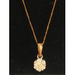 9ct Gold Round Diamond Set Cluster Pendant