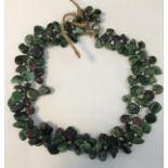 Natural Statement Necklace Jewellery Ruby Zoisite, Tigers Eye, Amethyst