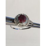 1.2ct RUBY & DIAMOND 10KT SOLID GOLD RING **Brand New**